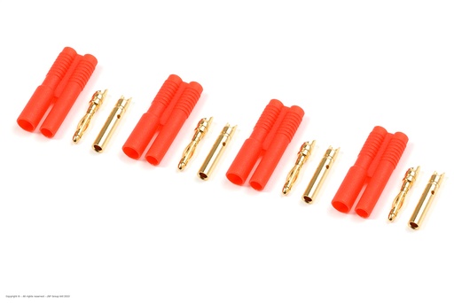 [ GF-1001-001 ] Connector - 2.0mm - Goudcontacten met plastiek behuizing - 4 st 