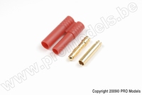 [ GF-1001-003 ] Connector - 4.0mm - Goudcontacten met plastiek behuizing - 4 st 