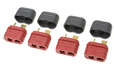 [ GF-1006-012 ] Connector - Deans - Goudcontacten - met beschermkap - Vrouw. - 4 st 