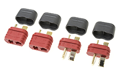 [ GF-1006-010 ] Connector - Deans - Goudcontacten - met beschermkap - Man. + Vrouw. - 2 paar 