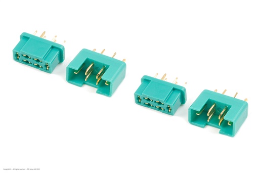 [ GF-1004-001 ] Connector - MPX - Goudcontacten - Man. + Vrouw. - 2 paar 