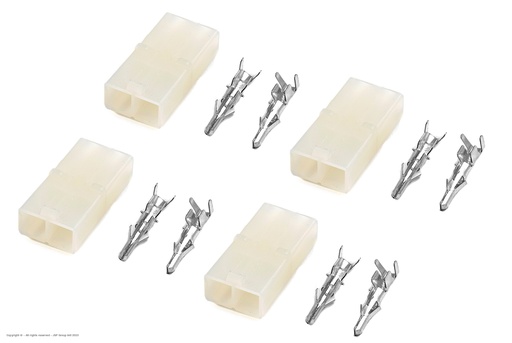 [ GF-1008-003 ] Connector - Tamiya - Goudcontacten - Vrouw. - 4 st 