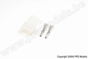 [ GF-1011-003 ] Connector - AMP - Goudcontacten - Vrouw. - 4 st 
