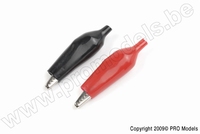 [ GF-1012-001 ] Connector - Alligator klemmen - Klein - Rood + Zwart - 1 paar 