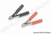 [ GF-1012-004 ] Connector - Alligator batterij klemmen - Groot - Rood + Zwart - 1 paar 