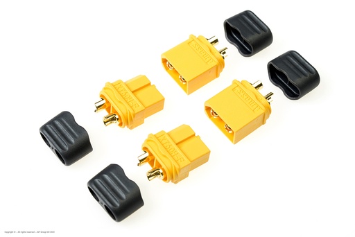 [ GF-1040-001 ] Connector - XT-60 - met beschermkap - Goudcontacten - Man. + Vrouw. - 2 paar 