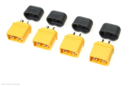 [ GF-1040-003 ] Connector - XT-60 - met beschermkap - Goudcontacten - Vrouw. - 4 st 