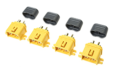 [ GF-1041-003 ] Connector - XT-60L - met beschermkap - Goudcontacten - Vrouw. - 4 st 