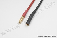 [ GF-1052-001 ] Connector met kabel - 4.0mm - Goudcontacten - 14AWG Siliconen-kabel - 10cm - 1 st 
