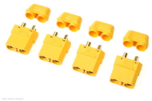 [ GF-1053-002 ] Connector - XT-90H - Beschermkap - Goudcontacten - Mannelijk - 4 st 