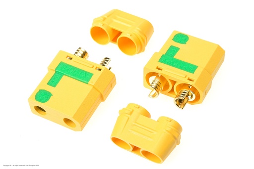 [ GF-1054-002 ] Connector - XT-90S - Anti Spark - Beschermkap - Goudcontacten - Mannelijk - 2 st 