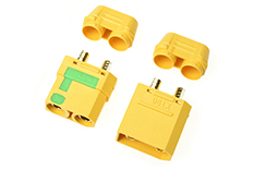 [ GF-1054-001 ] Connector - XT-90S - Anti Spark - Beschermkap - Goudcontacten - Mannelijk + Vrouwelijk - 1 paar 