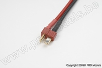 [ GF-1070-002 ] Deans goudstekker, Man., silicone kabel 14AWG, 10cm (1st) 