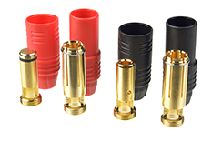 [ GF-1056-001 ] Connector - AS-150 - Anti Spark - Goudcontacten - Mannelijk + Vrouwelijk - Rood + Black - 2 paar 