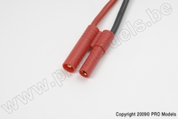 [ GF-1062-002 ] Connector met kabel - 4.0mm - Goud contacten - Man. connector - 14AWG Siliconen-kabel - 10cm - 1 st 