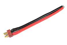 [ GF-1070-004 ] Connector met kabel - Deans - Goud contacten - Man. connector - 12AWG Siliconen-kabel - 10cm - 1 st 