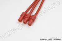 [ GF-1065-002 ] Connector met kabel - 3.5mm - Goud contacten (3pins) - Man. connector - 14AWG Siliconen-kabel - 10cm - 1 st 