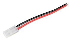 [ GF-1072-005 ] Connector met kabel - Mini Tamiya - Goud contacten - Vrouw. connector - 16AWG Siliconen-kabel - 12cm - 1 st 