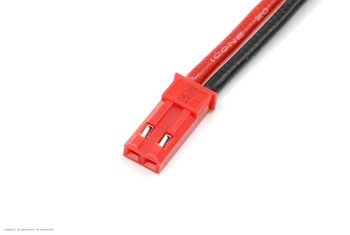 [ GF-1075-002 ] Connector met kabel - BEC - Goud contacten - Man. connector - 20AWG Siliconen-kabel - 12cm - 1 st 