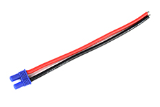 [ GF-1076-001 ] Connector met kabel - EC-2 - Goud contacten - Man. connector - 14AWG Siliconen-kabel - 12cm - 1 st 