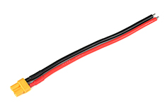 [ GF-1079-001 ] Connector met kabel - XT-30 - Goud contacten - Man. connector - 14AWG Siliconen-kabel - 12cm - 1 st 