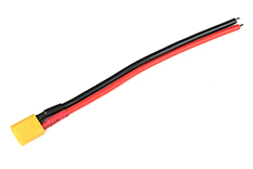 [ GF-1079-002 ] Connector met kabel - XT-30 - Goud contacten - Vrouw. connector - 14AWG Siliconen-kabel - 12cm - 1 st 