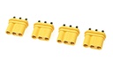 [ GF-1087-002 ] Connector - MR-30PB 3-Polig - Goud contacten - Man. - 4 st 