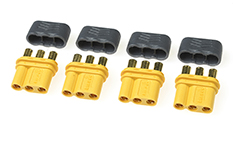 [ GF-1085-002 ] Connector - MR-30 3-Polig - w/ Cap - Goud contacten - Man. - 4 st 