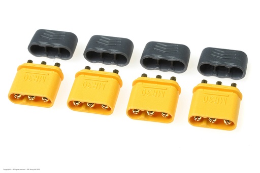 [ GF-1085-003 ] Connector - MR-30 3-Polig - w/ Cap - Goud contacten - Vrouw. - 4 st 