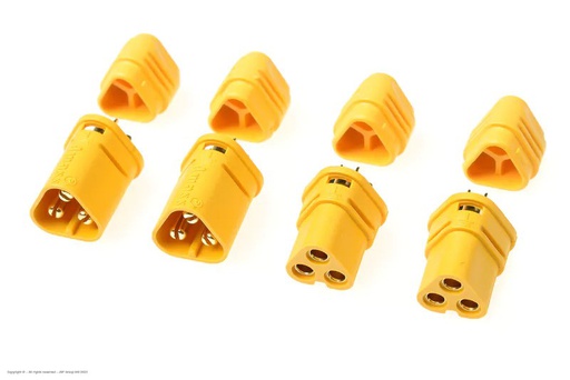[ GF-1090-001 ] Connector - MT-30 3-Polig - Goud contacten - Man. + Vrouw. - 2 paar 