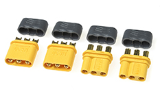 [ GF-1085-001 ] Connector - MR-30 3-Polig - w/ Cap - Goud contacten - Man. + Vrouw. - 2 paar 