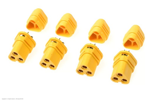 [ GF-1090-002 ] Connector - MT-30 3-Polig - Goud contacten - Man. - 4 st 