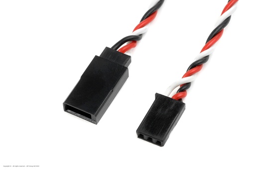 [ GF-1110-014 ] Servo verlengkabel - Gedraaide kabel - Futaba - 22AWG / 60 Strengen - 90cm - 1 st 
