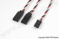 [ GF-1110-020 ] Servo Y-kabel - Gedraaide kabel - Futaba - 22AWG / 60 Strengen - 15cm - 1 st 