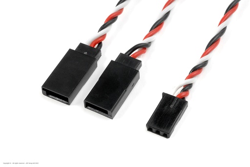 [ GF-1110-020 ] Servo Y-kabel - Gedraaide kabel - Futaba - 22AWG / 60 Strengen - 15cm - 1 st 