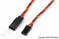 [ GF-1111-010 ] Servo verlengkabel - Gedraaide kabel - JR/Hitec - 22AWG / 60 Strengen - 15cm - 1 st 