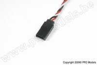 [ GF-1110-002 ] Servo-kabel - Gedraaide kabel - Futaba - Connector vrouw. - 22AWG / 60 Strengen - 30cm - 1 st 