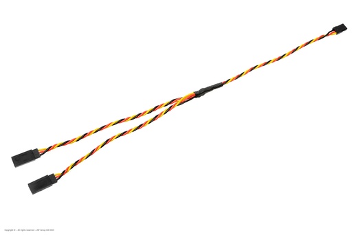 [ GF-1111-021 ] Servo Y-kabel - Gedraaide kabel - JR/Hitec - 22AWG / 60 Strengen - 30cm - 1 st 