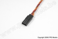 [ GF-1111-002 ] Servo-kabel - Gedraaide kabel - JR/Hitec - Connector vrouw. - 22AWG / 60 Strengen - 30cm - 1 st 