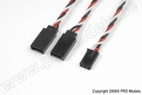 [ GF-1120-021 ] Servo Y-kabel - Gedraaide HD siliconen-kabel - Futaba - 22AWG / 60 Strengen - 30cm - 1 st 