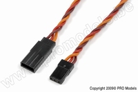 [ GF-1121-010 ] Servo verlengkabel - Gedraaide HD siliconen-kabel - JR/Hitec - 22AWG / 60 Strengen - 10cm - 1 st 