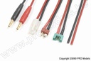 [ GF-1200-145 ] Laadkabel - Universeel 4in1 - Tamiya, MPX, Deans, Free wire - 16 AWG Siliconen-kabel - 1 st 