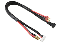 [ GF-1202-071 ] Laad-/balanceer-kabel - Deans 3S - Lader 6S XH connector - 3S XH connector - 14AWG Siliconen-kabel - 30cm - 1 st 