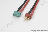[ GF-1300-061 ] Conversie kabel MPX Vrouw. > Deans Man., silicone kabel 14AWG (1st) 