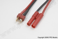 [ GF-1300-070 ] Power adapterkabel - Deans connector vrouw. <=> 4mm Gold connector - 14AWG Siliconen-kabel - 1 st 