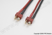 [ GF-1300-076 ] Power adapterkabel - Deans connector vrouw. &lt;=&gt; Deans connector vrouw. - 14AWG Siliconen-kabel - 1 st 