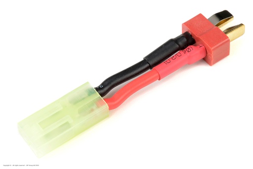 [ GF-1301-007 ] Power adapterkabel - Deans connector vrouw. - Mini Tamiya connector man. - 16AWG Siliconen-kabel - 1 st 