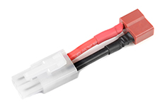 [ GF-1301-041 ] Power adapterkabel - Tamiya connector vrouw. <=> Deans connector vrouw. - 14AWG Siliconen-kabel - 1 st 