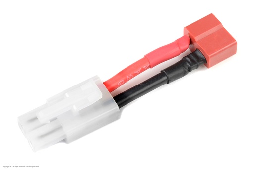 [ GF-1301-041 ] Power adapterkabel - Tamiya connector vrouw. <=> Deans connector vrouw. - 14AWG Siliconen-kabel - 1 st 