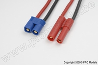 [ GF-1300-101 ] Power adapterkabel - EC-3 connector man. &lt;=&gt; 4mm Gold connector - 14AWG Siliconen-kabel - 1 st 